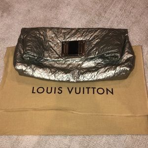 Louis Vuitton limelight clutch in silver